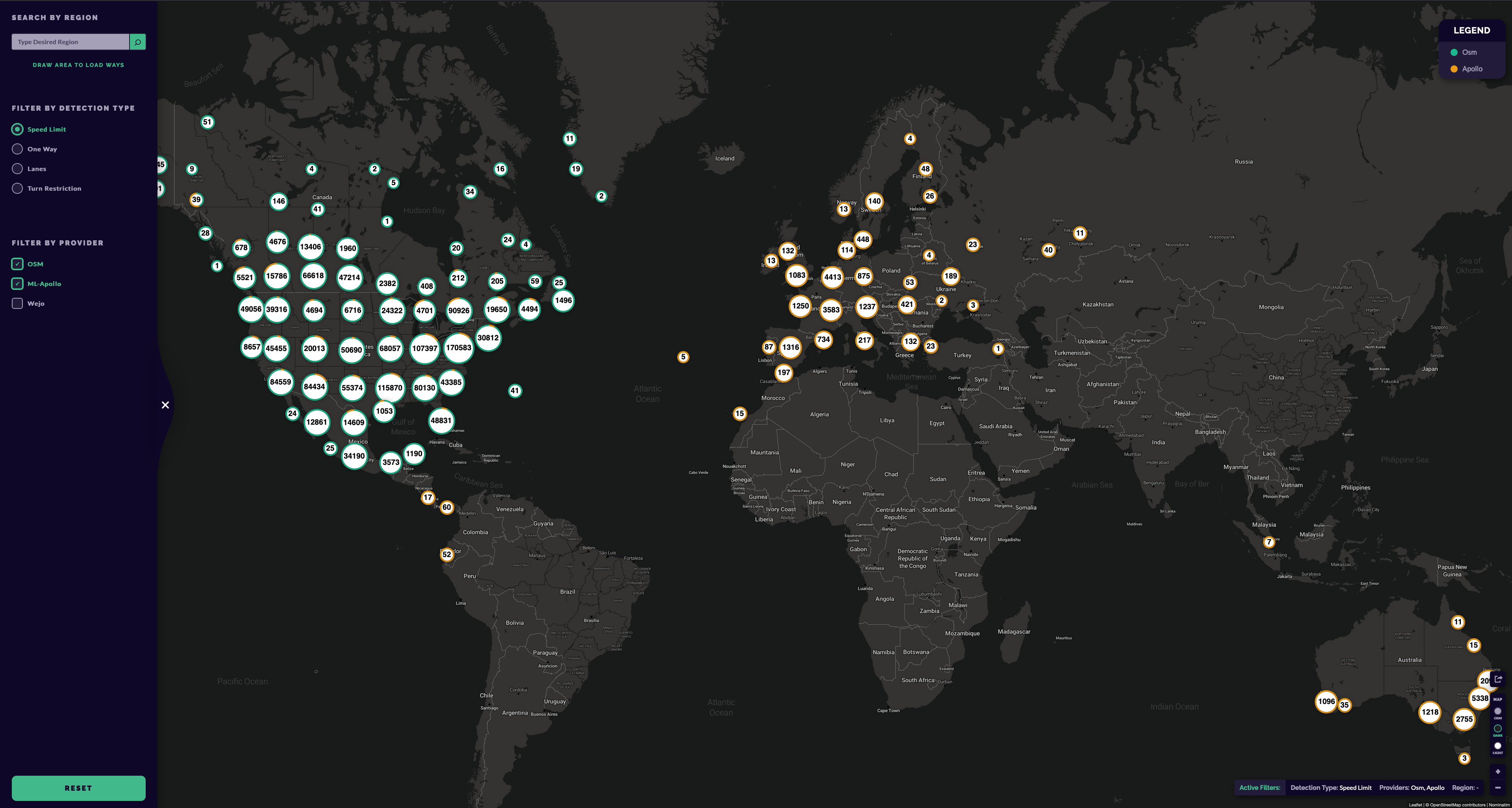 Coverage Viewer - Geographic route visualization tool screenshot